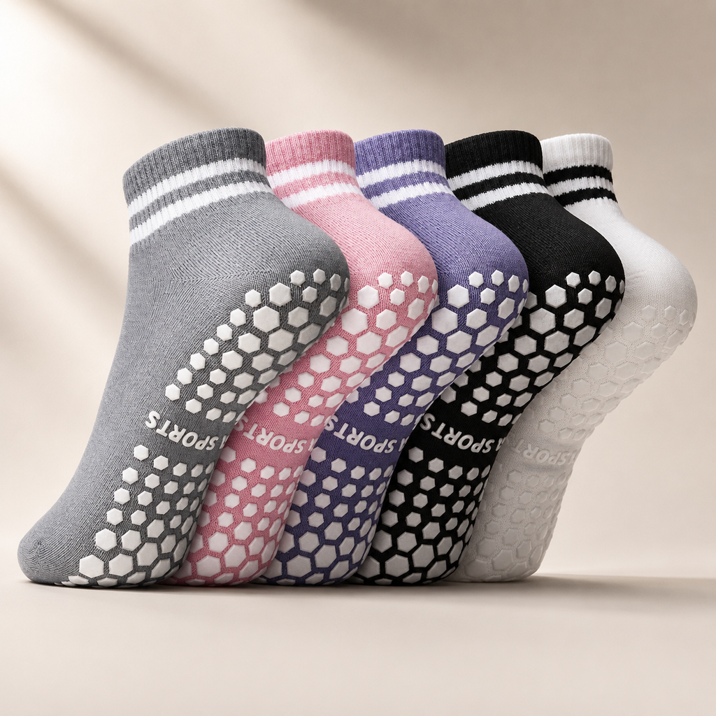 Chaussettes Antidérapantes Yoga & Pilates — Grip Maximum pour Chaque Mouvement
