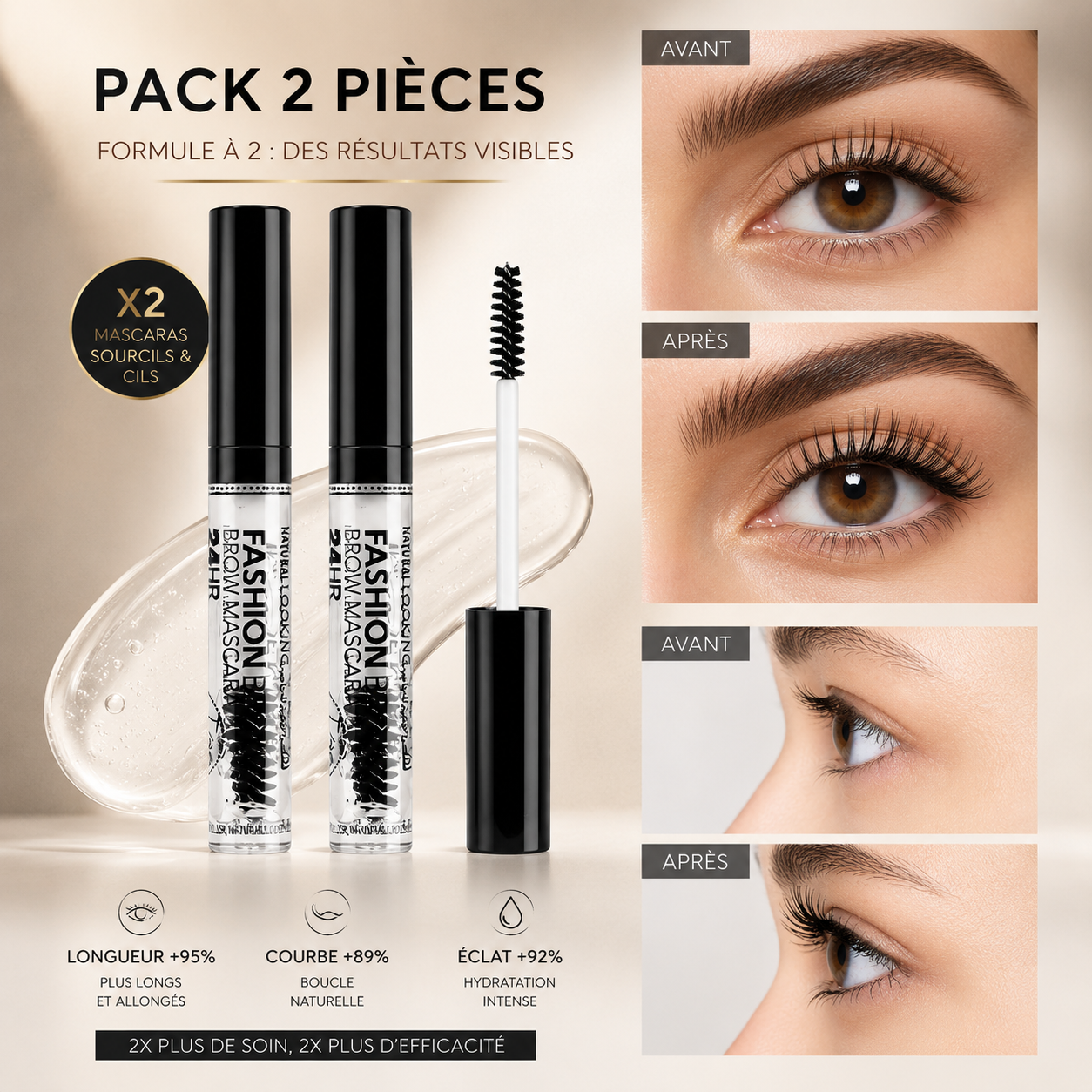 Sérum Fortifiant Cils & Sourcils - Croissance Naturelle