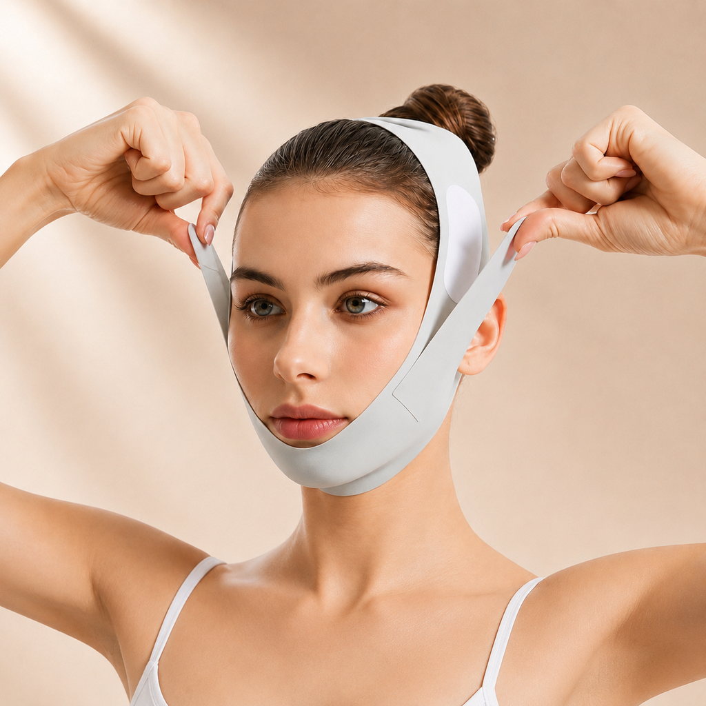 Bandeau Liftant Anti-Double Menton — Visage Affiné & Ovale Parfait