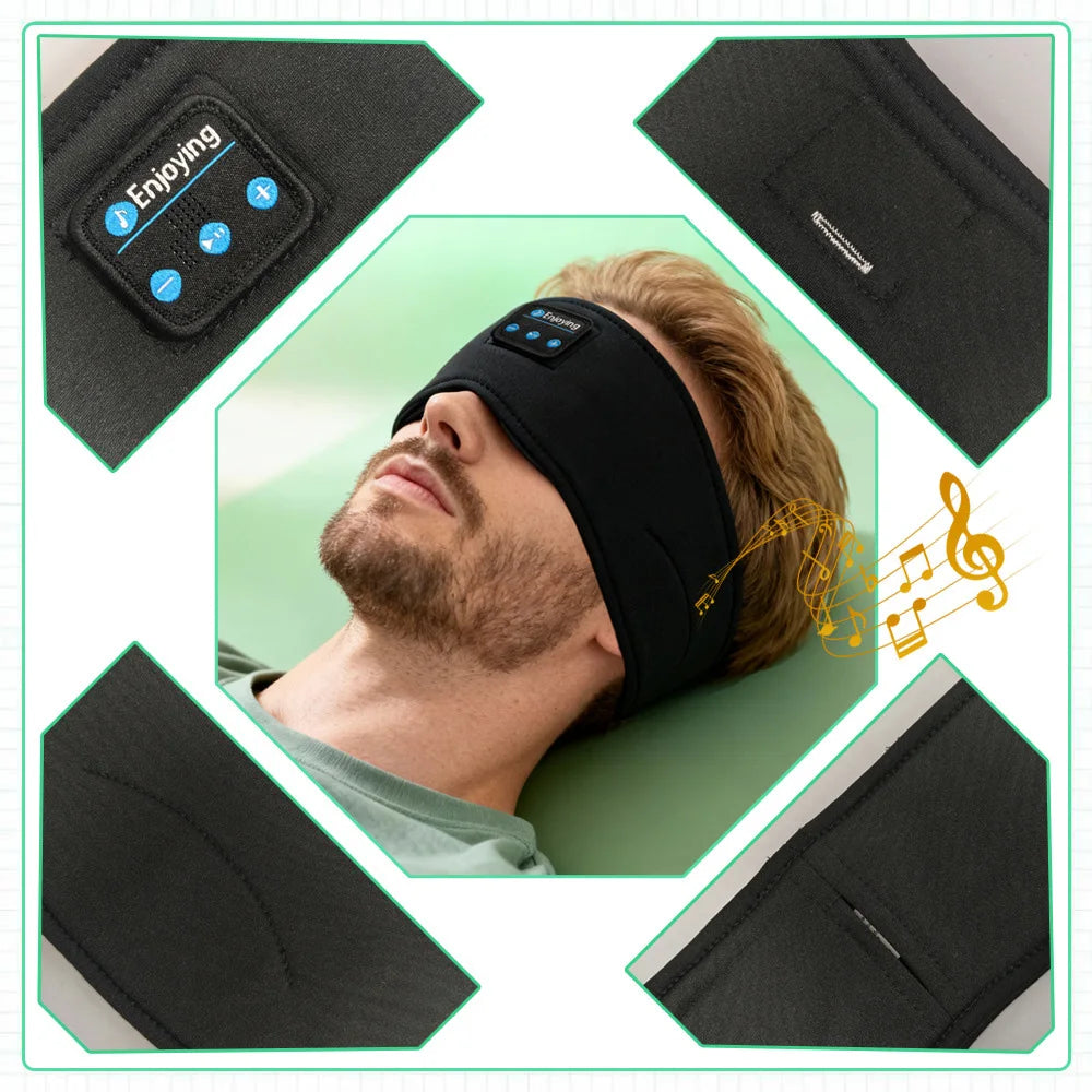 Masque de Nuit Bluetooth — Musique & Obscurité Totale pour un Sommeil Parfait