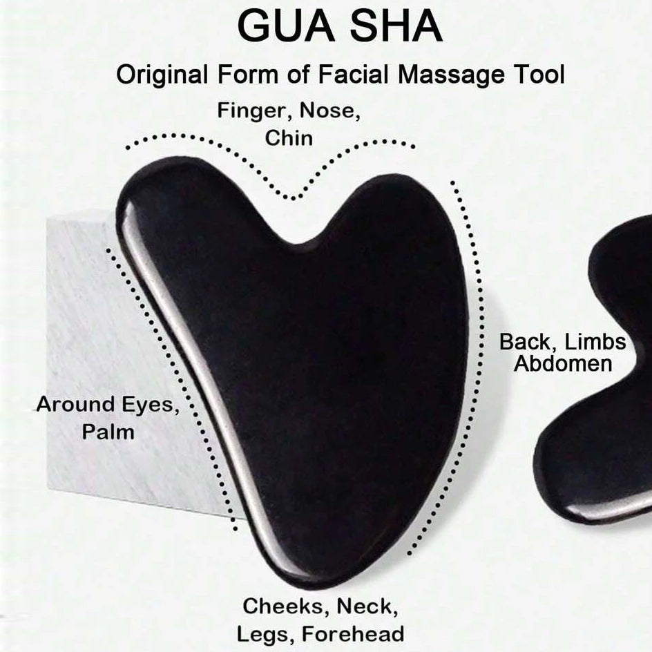 Kit Gua Sha, Ice Roller & Rouleau Massant — Visage Dégonflé et Peau Lumineuse en 5 Minutes